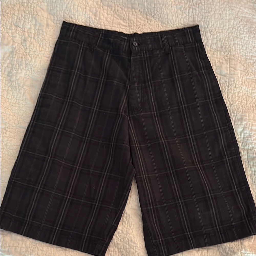 Point Zero Black Flat Front Shorts